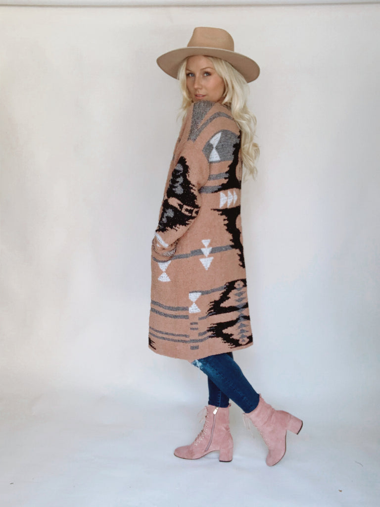 Elleflower- Cozy Country Coat // MOCHA ROSE