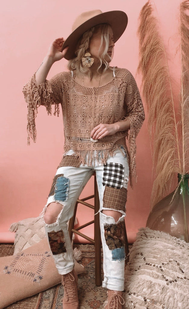 Elleflower - Stevie Lace Top - BLUSH