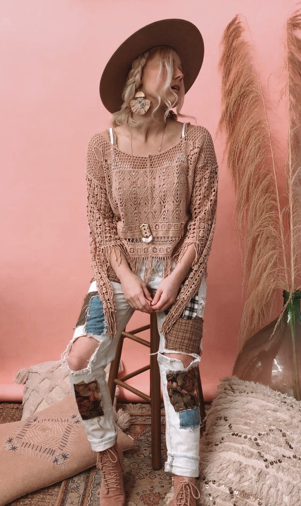 Elleflower - Stevie Lace Top - BLUSH