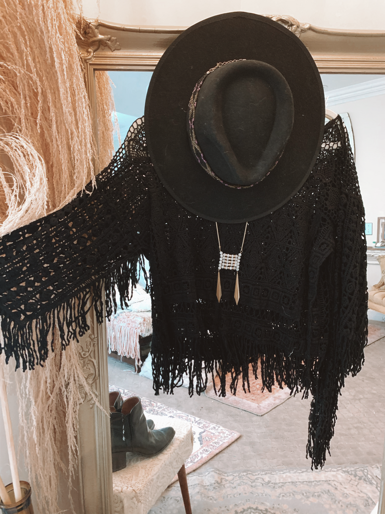 Elleflower - Stevie Lace Top  - MIDNIGHT