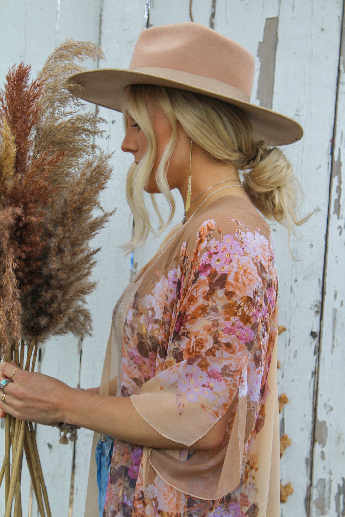 Duster: Smell the Roses Kimono - H O N E Y