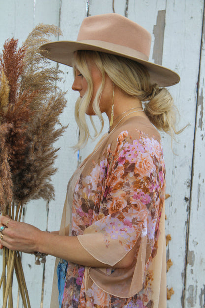 Duster: Smell the Roses Kimono - H O N E Y