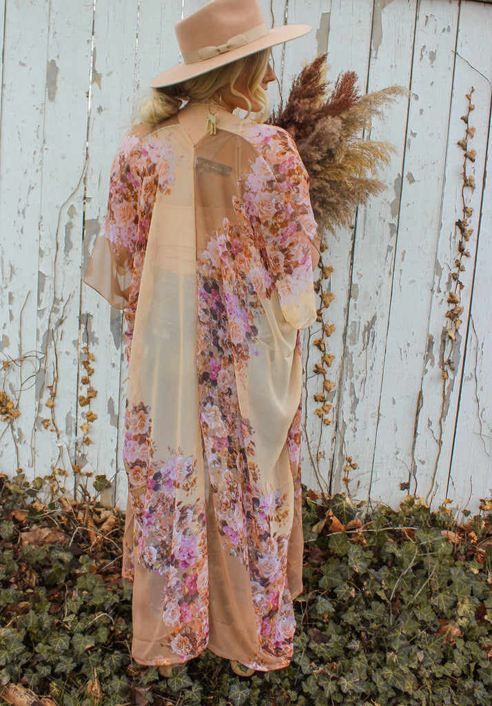 Duster: Smell the Roses Kimono - H O N E Y