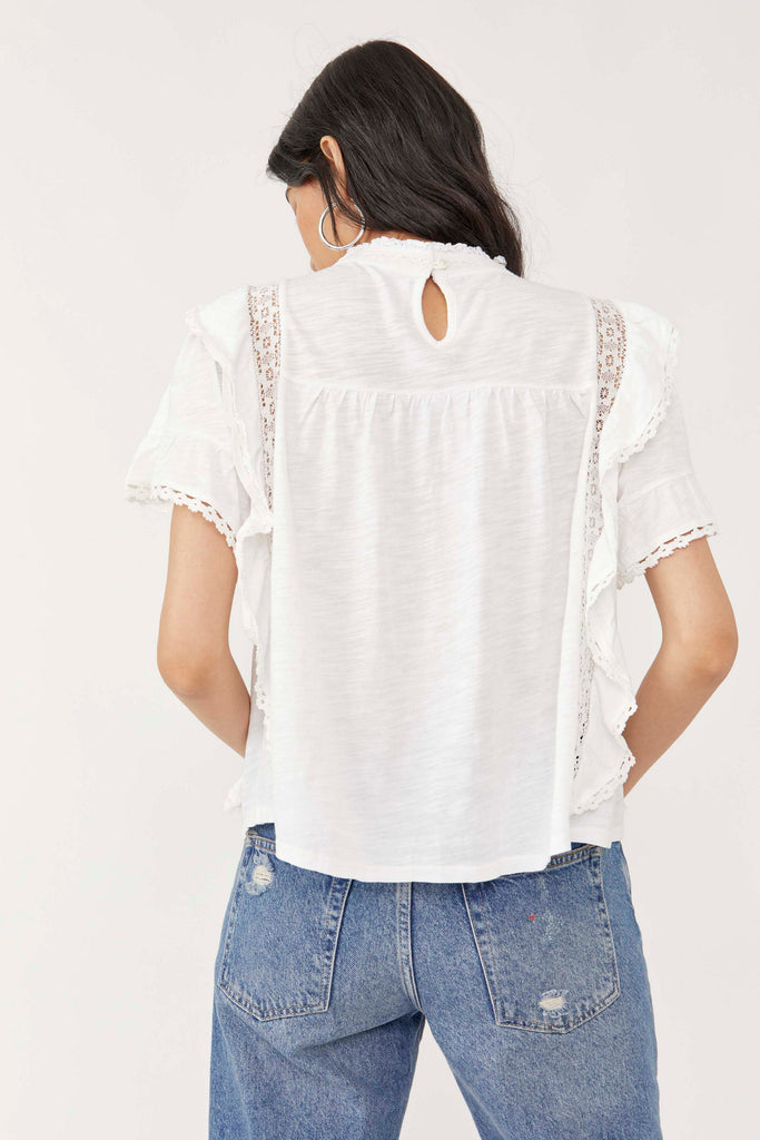 Free People- Le Femme Top - White