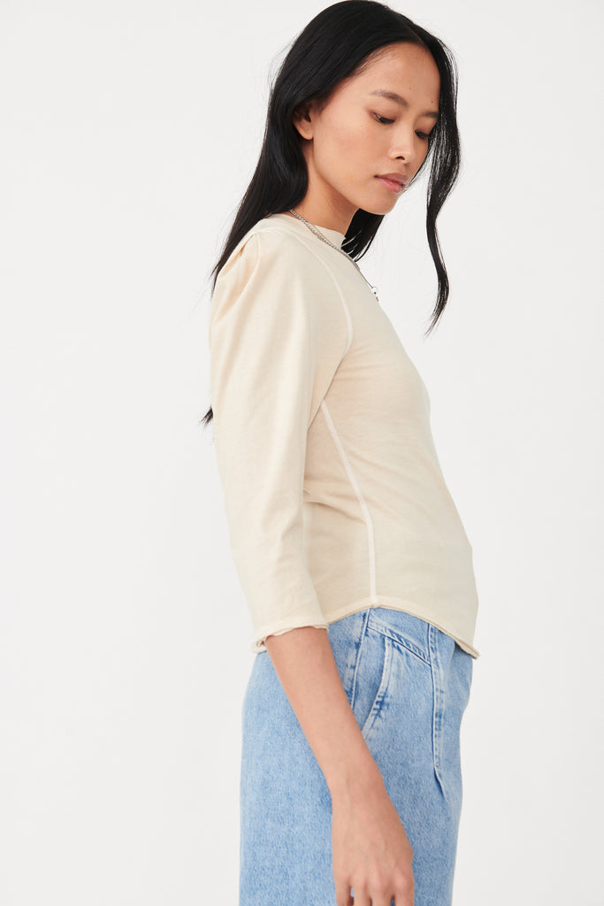 Free People- Clover 3/4 Top - Oatmeal