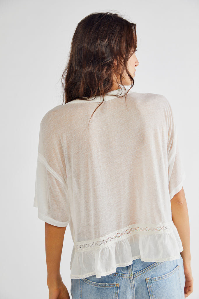 Free People- Fall in Love Tee- Ivory