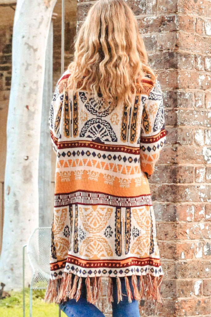 Elleflower- Yellow Stone Cardi - RUSTY BOHO