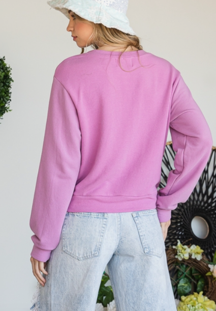 Elleflower- Vintage Pullover - 70's PINK