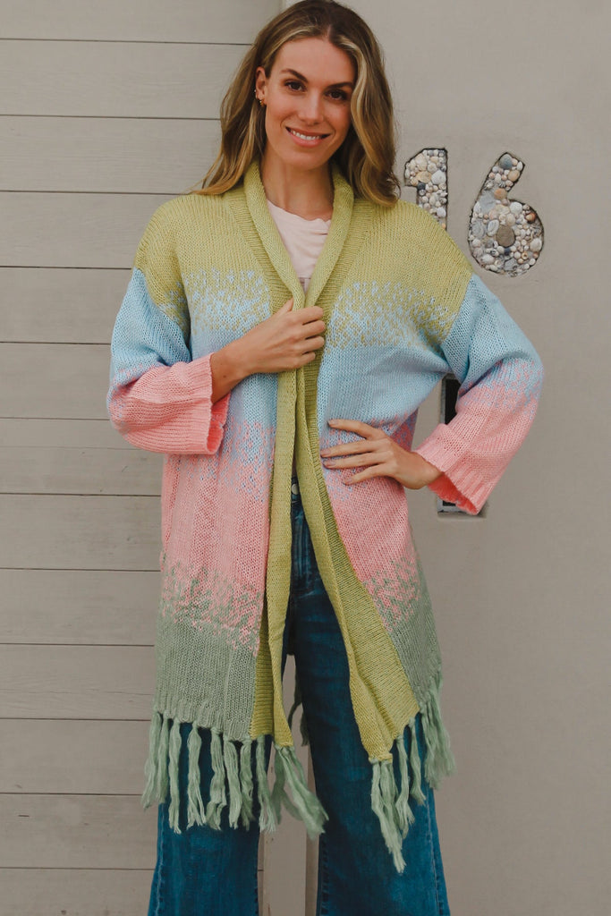 Elleflower- Yellow Stone Cardi - COTTON CANDY