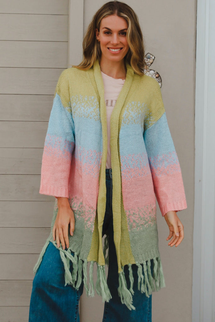 Elleflower- Yellow Stone Cardi - COTTON CANDY