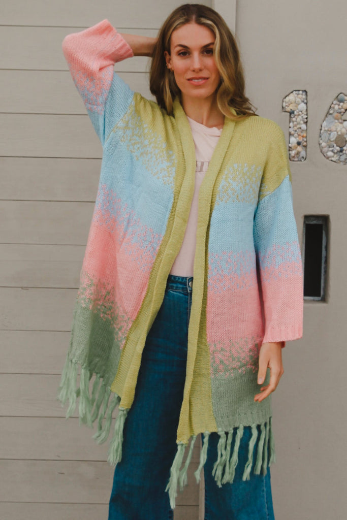 Elleflower- Yellow Stone Cardi - COTTON CANDY