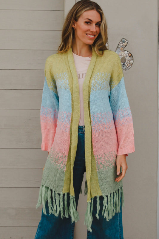 Elleflower- Yellow Stone Cardi - COTTON CANDY