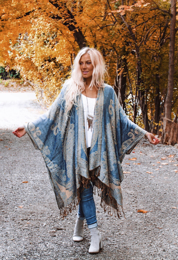 Swan Song Kimono- DENIM