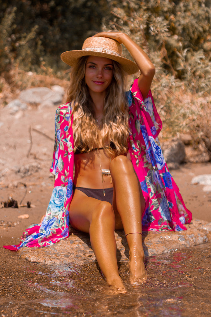 Rose Bush Kimono - B E R R Y