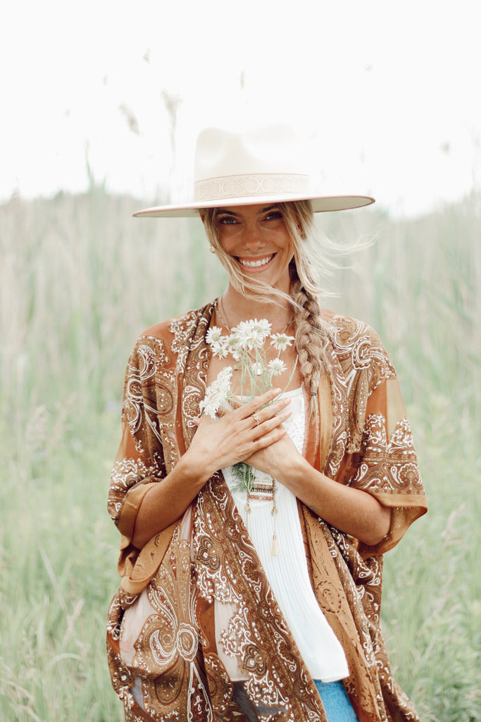 Lovers Land Burnout Lace - TOFFEE