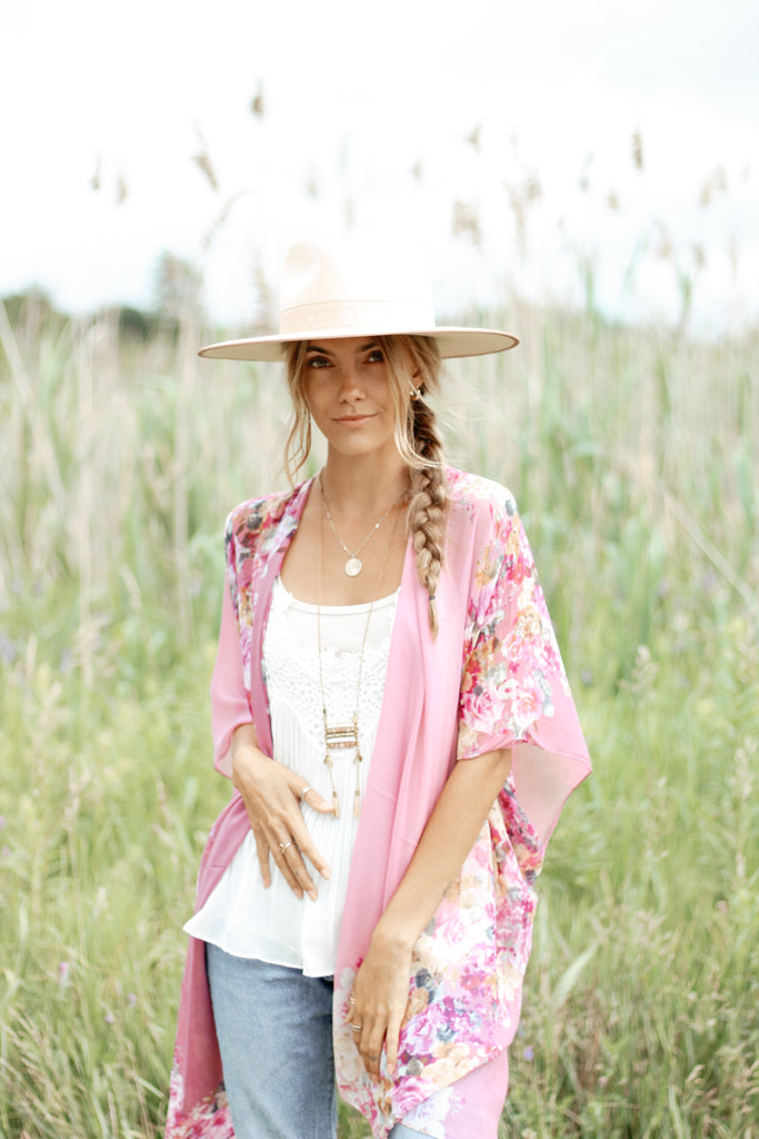 Smell The Roses Kimono- ROSE