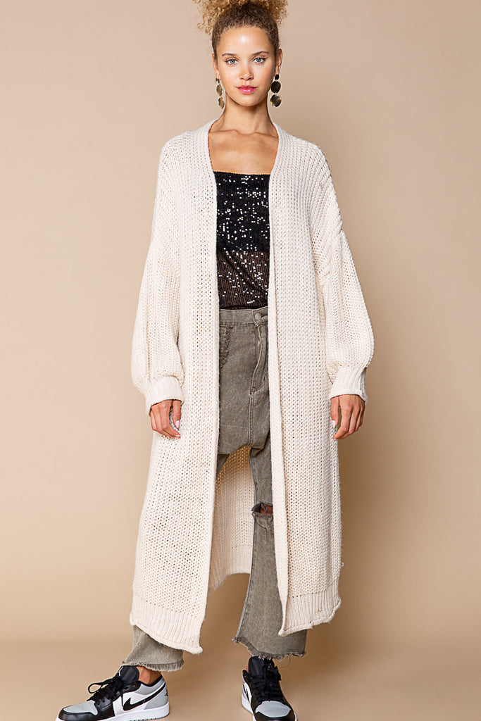 Elleflower- Everday Cabin Cable Knit Maxi - Oatmeal