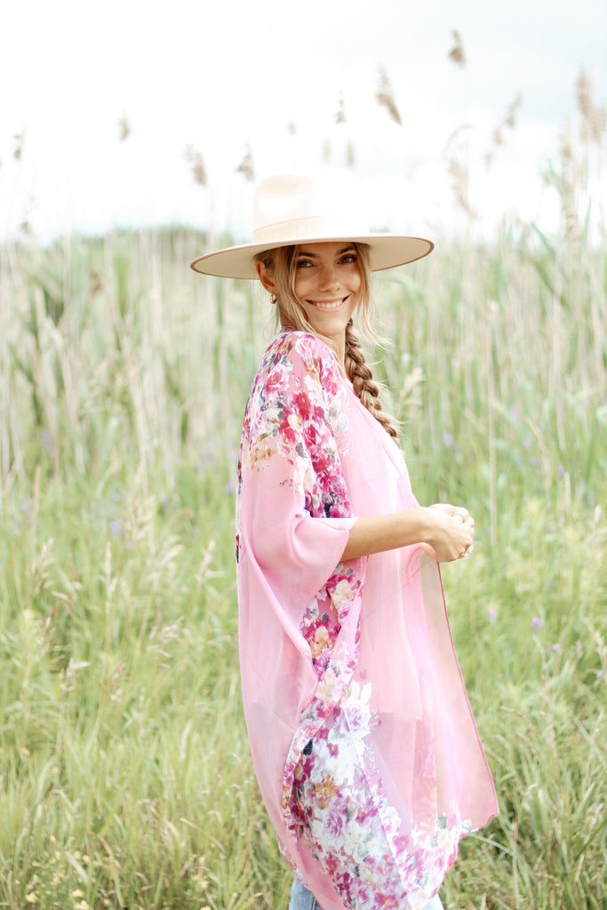 Smell The Roses Kimono- ROSE
