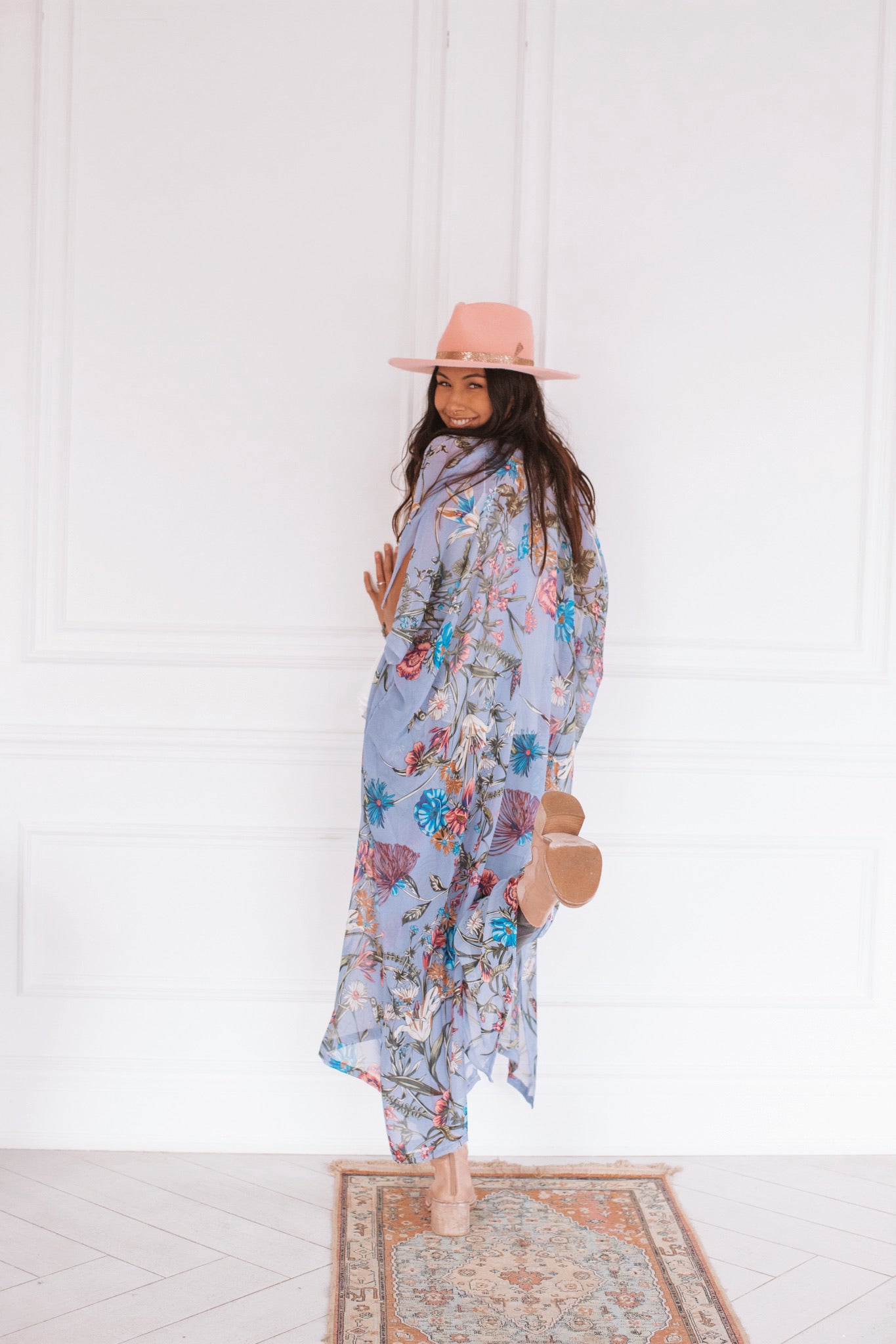 Duster Kimono: wild bloom -  P E R I W I N K L E