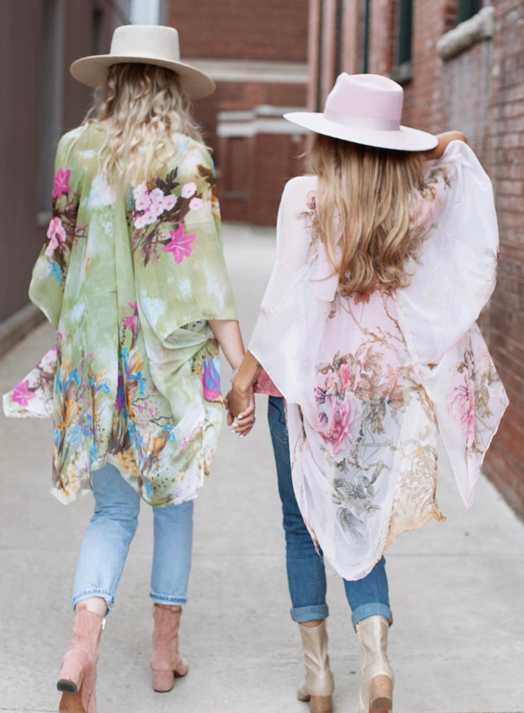 Flower Fields Kimono - MOSSY