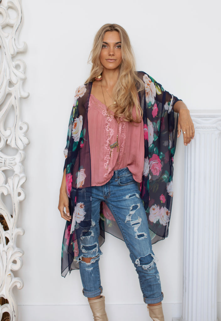 Spell Kimono - NAVY