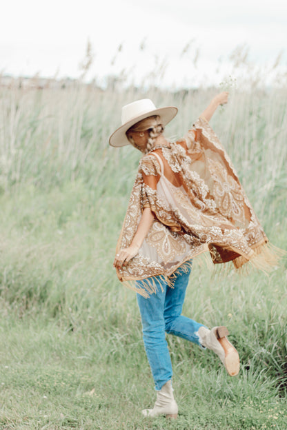 Lovers Land Burnout Lace - TOFFEE