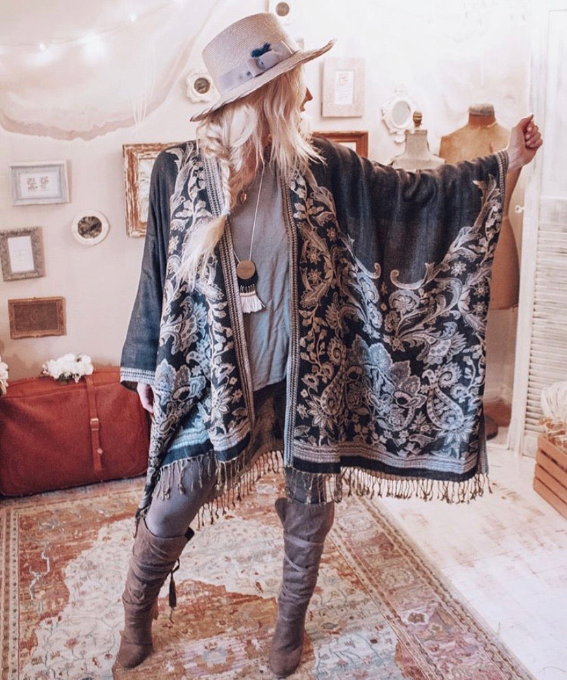 Sunday Morning Kimono- Midnight