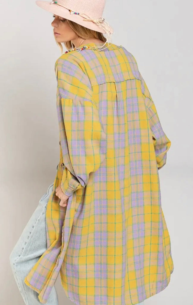 Elleflower - City in the Country Duster Flannel- Bumble Bee