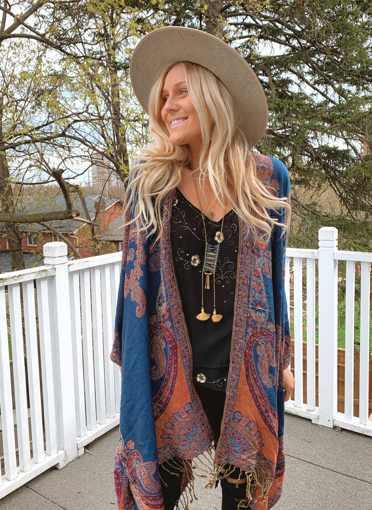 Swan Song Kimono- U L T R A M A R I N E