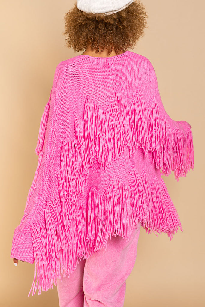 Elleflower- Fringe Girl Cardi- Bubblegum