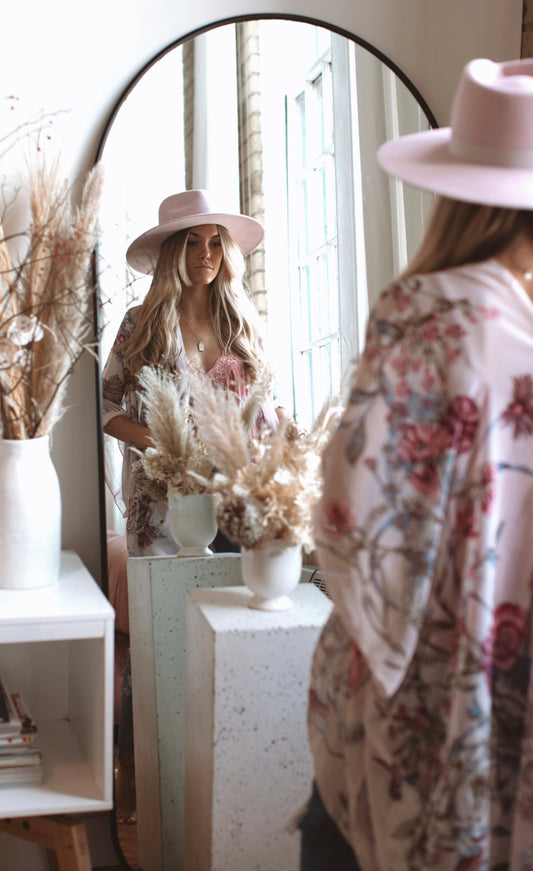 Wild Bloom Kimono - BLUSH