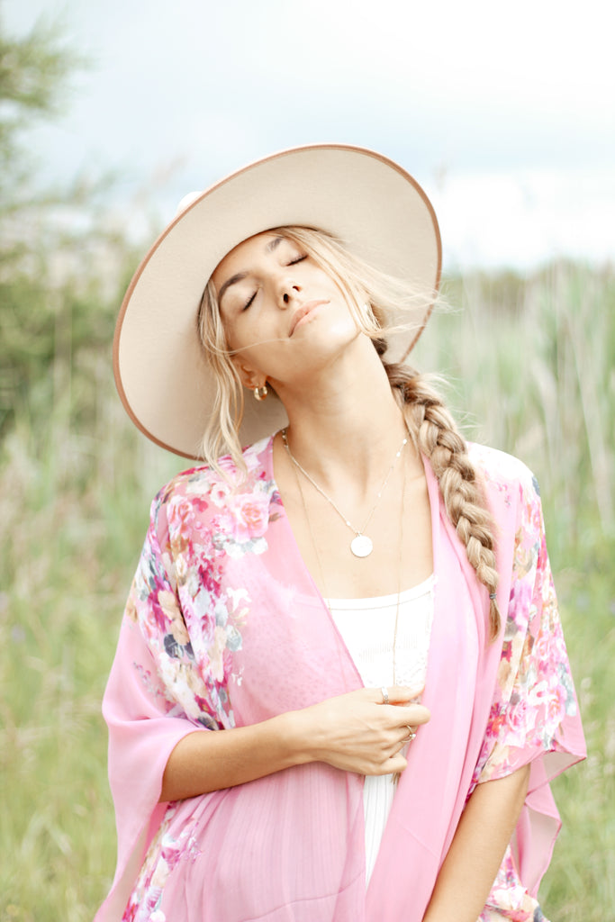 Smell The Roses Kimono- ROSE