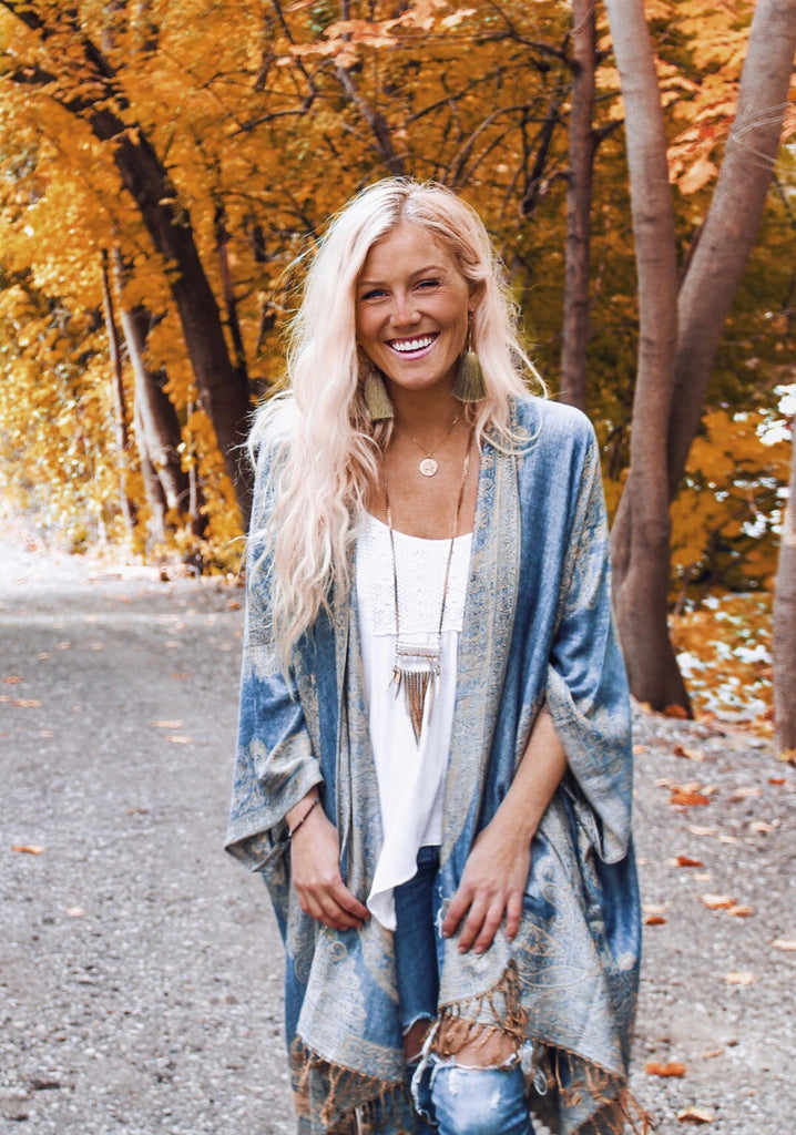 Swan Song Kimono- DENIM