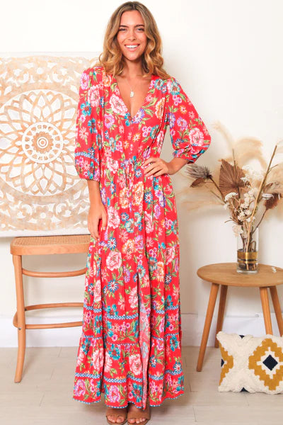 Elleflower - Adelle Dress - Coral Kiss