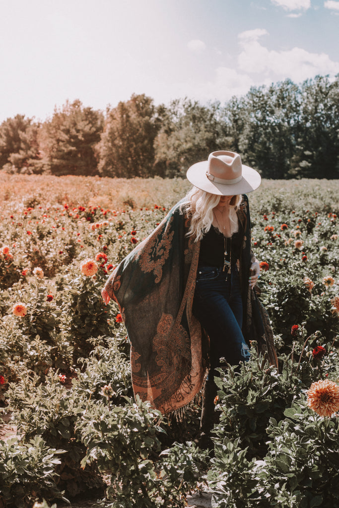 Swan Song Kimono- TEAL